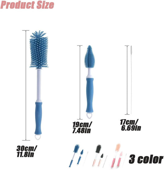 Baby Bottle Cleaner Set with Silicone Brush,Bottle Washer Compatible, Cleaning Kit Breast Pump Cleaning Brush V1259-DP01-A-2937