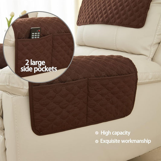 Armrest Chair Covers, Stretch Armchair Couch Arm Rest Cover, Waterproof Armchair Slipcover Nonslip Quilted V1259-DP01-A-2949