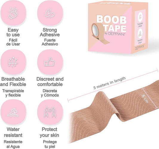 Breast Lift Tape for Lift & Extra Support | 5 meters | Bra Alternative | Push Up and Lift in All Clothing and V1259-DP01-A-2975