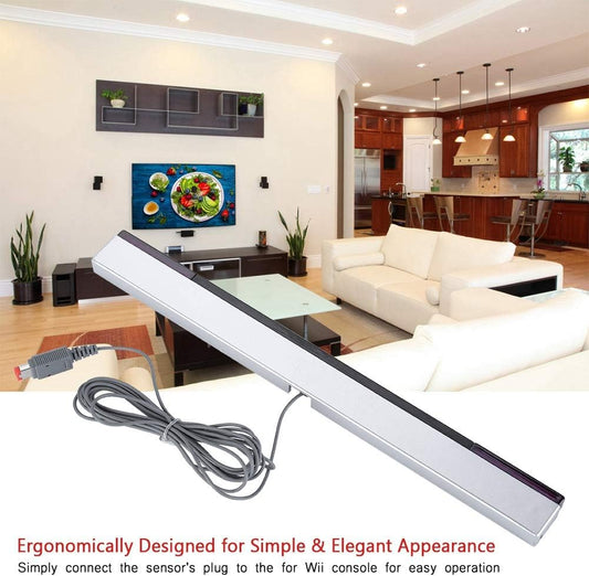 Wii Sensor Bar, Wired Infrared Sensor Bar IR Signal Ray Sensor Bar for Nintendo Wii and Wii U Console V1259-DP01-A-2980