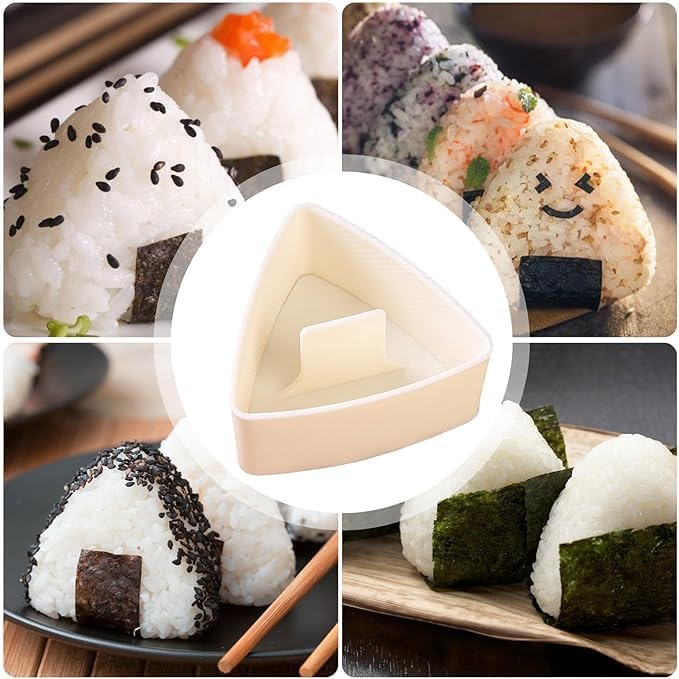 3Pcs Onigiri Triangle Rice Ball Maker, Plastic Triangle Rice Ball Mold Musubi Maker Press, Non Stick Making V1259-DP01-A-2992