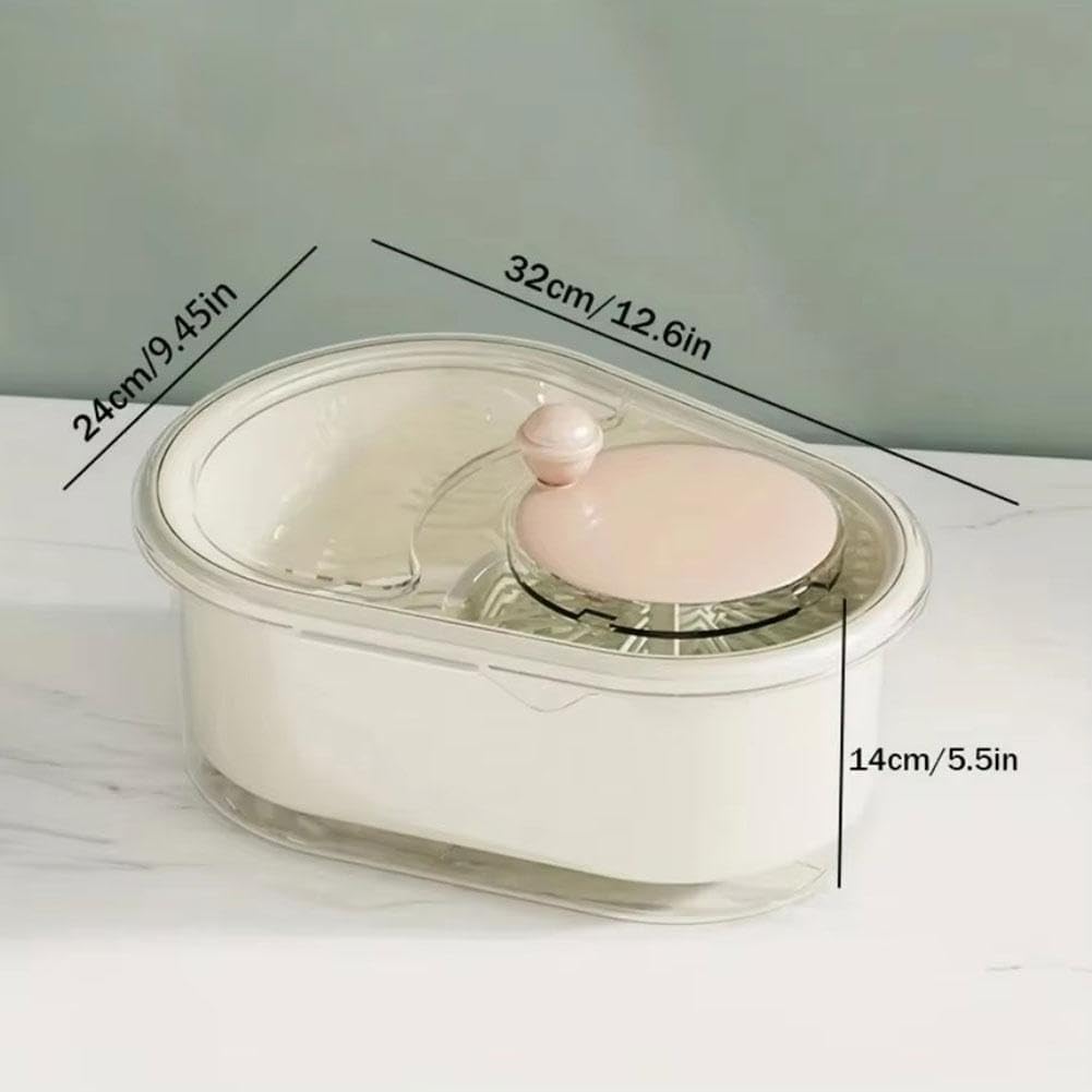 Fruit Cleaner Spinner - Fruit Washer Spinner Bowl with Lid, Large Capacity Fruit Washer Spinner with Brush, V1259-DP01-A-3024
