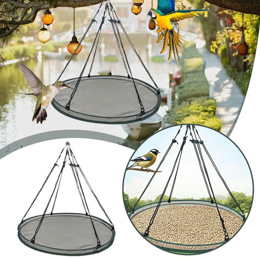 Bird Seed Catcher Tray for Hanging Bird Feeder, Large Outdoor Platform Tray with Adjustable Hanging Hoop, V1259-DP01-A-3031