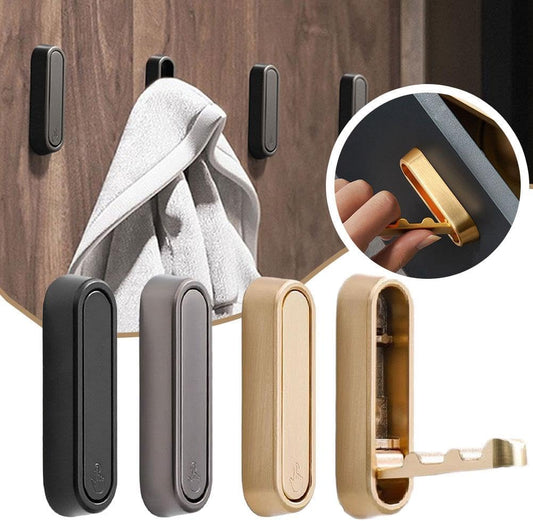 Folding Wall Hook, 2025 New Flip Down Hook Folding Heavy-Duty Coat Hooks Wall, Invisible Foldable Valet Hooks V1259-DP01-A-3071
