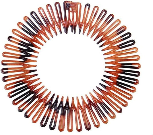 Stretch Comb Headband for Women Flexible Circle Zig Zag Headbands for Girls Spiral Headband Holder for Womens V1259-DP01-A-3116