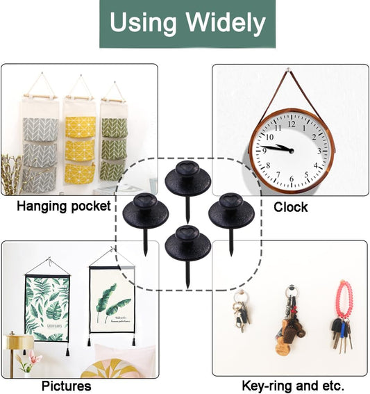 60 PCS Double Headed Picture Hanging Nails, Wall Hangers Without Nails, Thumb Tacks for Wall Hangings V1259-DP01-A-3132