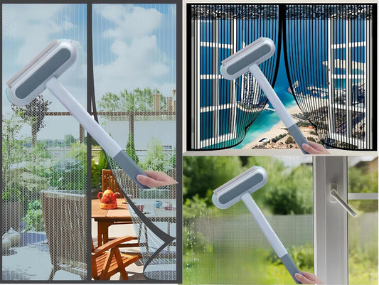 Mesh Screen Cleaner 4 in1, Wet and Dry Dual-Use Window Screen Cleaning Brush, Multi Window Cleaner Tools V1259-DP01-A-3175