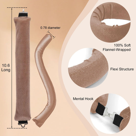 Hair Curlers No Heat, Overnight Blowout, Heatless Hair Curler for All Hairs Types, Soft Heatless Curlers V1259-DP01-A-3207