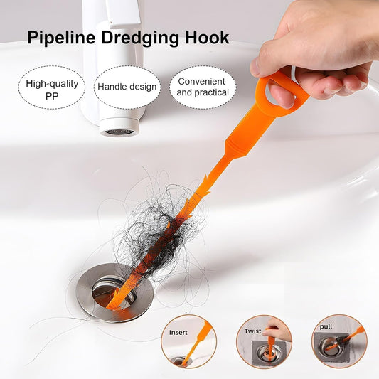 25 Inch Drain Snake Clog Remover:3 Pcs Hair Clog Auger, Drain Cleaner Tool Suitable for Dredging Clogged V1259-DP01-A-3211