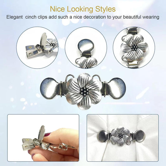 6PCS Retro Sweater Clips for Cardigans, Vintage Cinch Clip for Dresses, Variety of Styles Dress Clip Back of V1259-DP01-A-3214