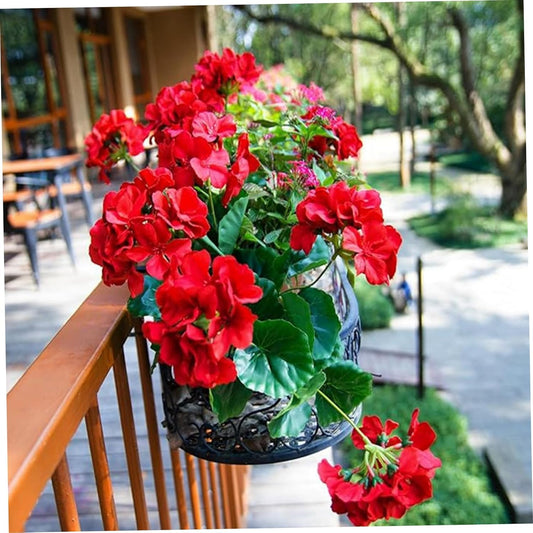 6Pcs Artificial Geraniums 14 Inch Lifelike Artificial Flowers with Adjustable Branches Long Lasting Vibrant V1259-DP01-A-3227
