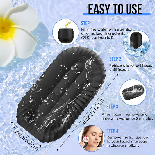 Ice Roller for Face and Eye, Silicone Ice Facial Roller Ice Holder, Face Ice Mold Skin Care, Face Icers V1259-DP01-A-3274