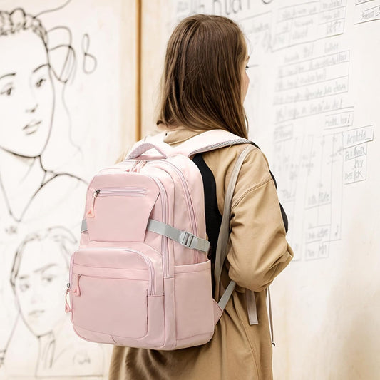 Girls Backpack, Lightweight Aesthetic Bookbag with Anti-Theft Pocket, Laptop Backpack for College and Daily V1259-DP01-A-3297