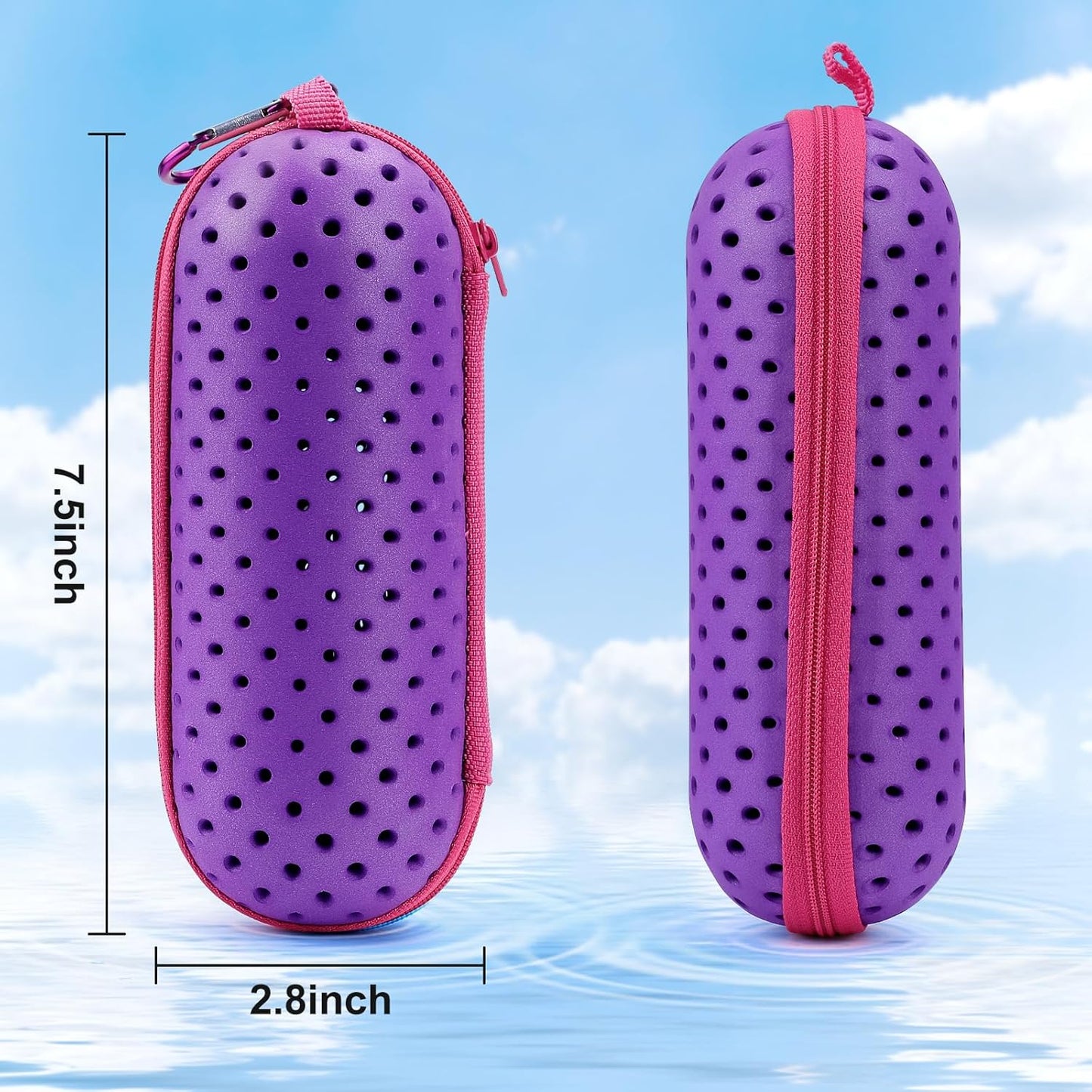 Swim Goggle Case For Swimming Goggles, Protective Cases for Goggles with Clip, Sunglasses, Goggles, Sports V1259-DP01-A-3347