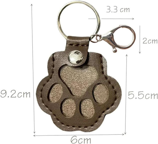 3pcs Leather Pet Memorial Keychain,Dog Hair Collector Keychain,Cat Paw Shaped Pet Memorial Gifts for Pet V1259-DP01-A-3449