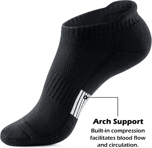 Ankle Socks Womens Running Athletic No Show Socks Cushioned 5-Pairs V1259-DP01-A-3485