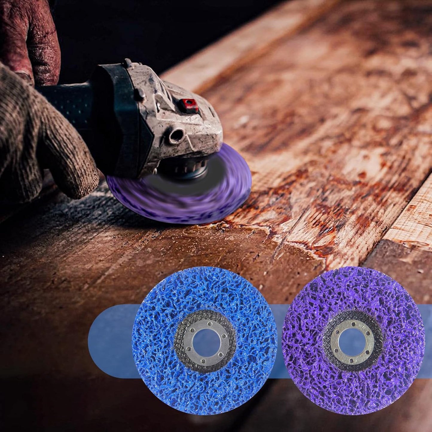 12 PCS Strip Discs 4"x 5/8" Stripping Wheel Suitable for Cleaning Angle Grinder to Remove Paint, Rust and V1259-DP01-A-3487