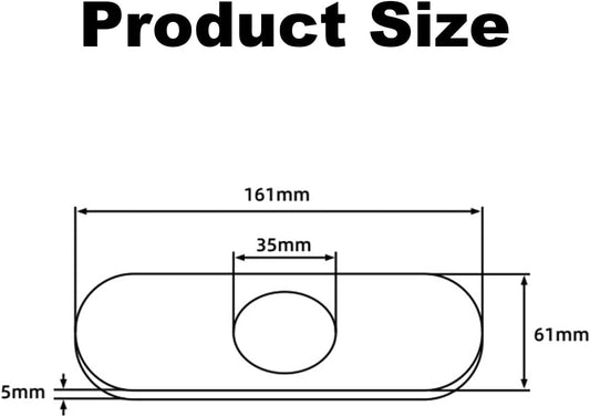 2PCS 6 inch Sink Faucet Hole Cover,Deck Plate Escutcheon for Kitchen Faucet,Sink Hole Cover,Plate for V1259-DP01-A-3495