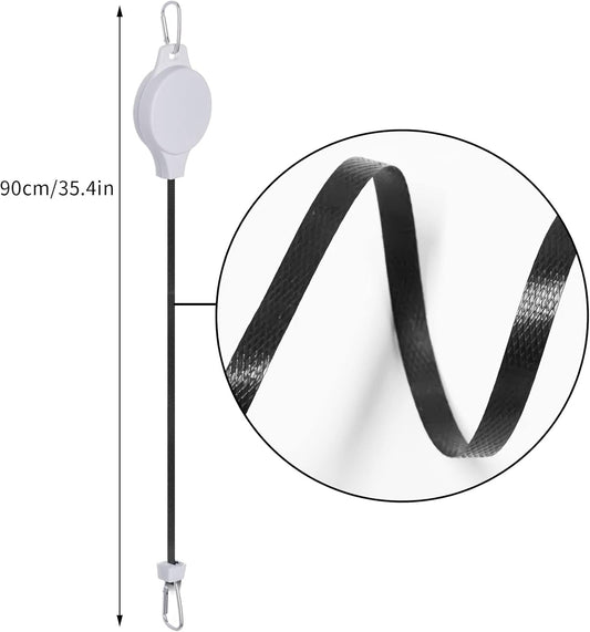 2 Pack Plant Pulley Retractable Hanger Adjustable Height Wheel for Hanging Plants Heavy Duty Indoor Outdoor V1259-DP01-A-3507