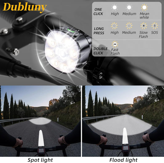 Bike Lights Front and Back for Night Riding Safety,Super Bright Headlight and Red Rear Tail,IP65 Waterproof V1259-DP01-A-3522