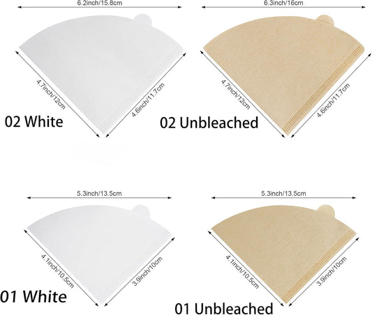 300 Counts Coffee Filters Cone Coffee Filters V60 Coffee Filter No.2 Coffee Filters 2-4 Cups Pour Over Coffee V1259-DP01-A-3530