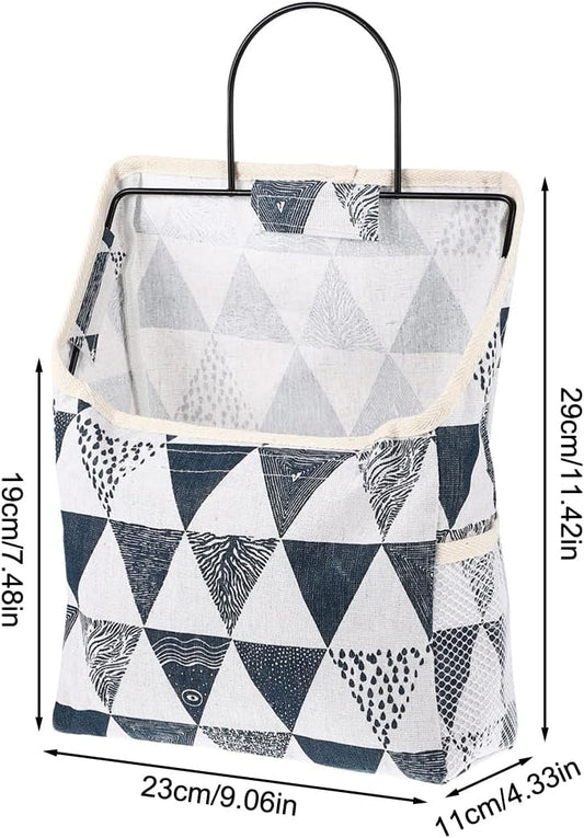 Single pocket wall hanging fabric organizer, durable and space-saving design, perfect for bedroom, dorm, V1259-DP01-A-3549