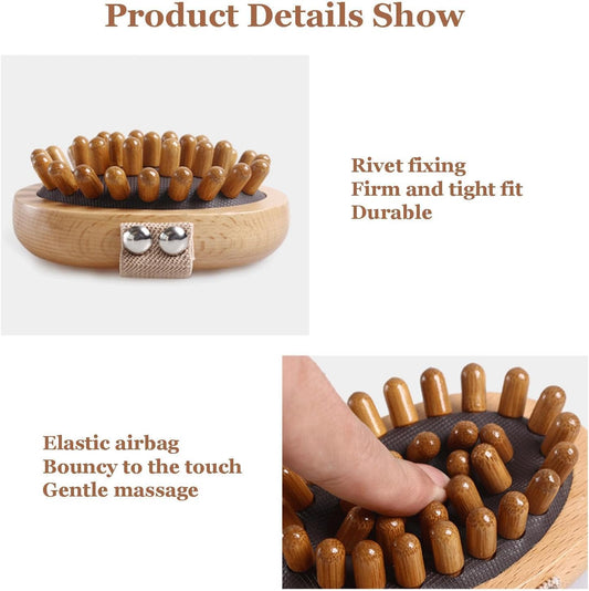 Meridian Pressure Brush, Wood Therapy Massage Tools for Belly Fat, Handheld Wooden Massager Body Brush for V1259-DP01-A-3576