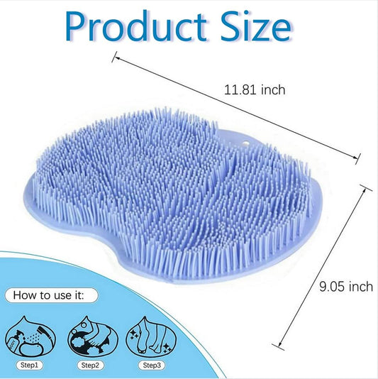 2 Pcs Large Shower Foot Scrubber Mat Cleans, Exfoliation, Shower Foot Massager Scrubber, Foot Cleaner Massage V1259-DP01-A-3707