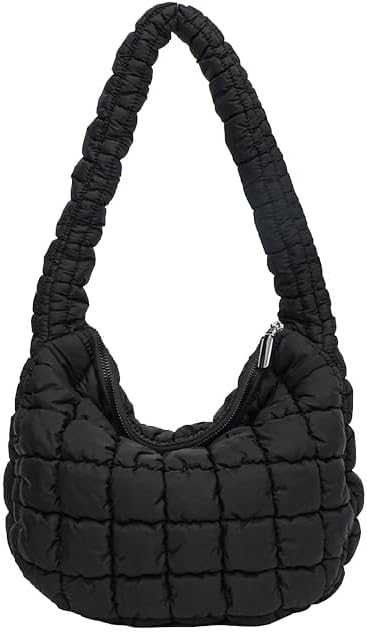 Quilted Tote Bag for Women Puffer Bag Lightweight Padding Shoulder Bag Hobo Bag Satchel Handbag Cloud Bag V1259-DP01-A-3711