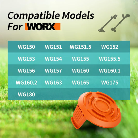 Spool Cap Cover for Worx,Trimmer Replacement Spool Cap Covers for Worx,Suitable for Worx Weed Eater (3 Pack) V1259-DP01-A-3786