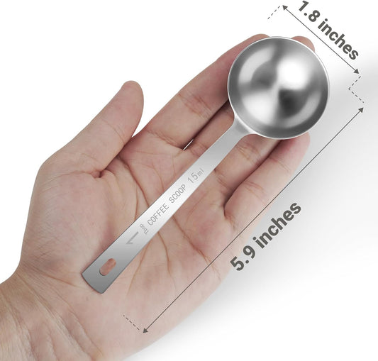 4Pcs Coffee Scoop Spoon - 1 Tablespoon 15ML Stainless Steel Long Handle Measuring Spoons for Ground Coffee, V1259-DP01-A-3865