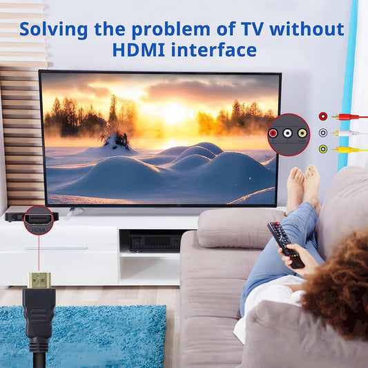 Chenduomi HDMI to RCA TV Cable HDMI Male to 3 RCA Female av Cable Video Audio Component Converter Adapter V1259-DP01-A-3983