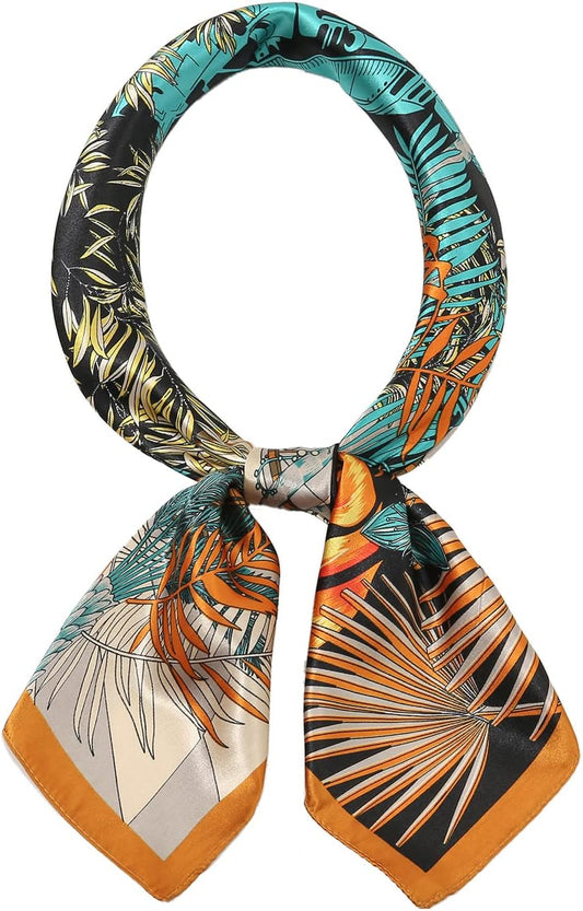 100% Mulberry Silk Scarf Head Scarf for Women Hair Wrap for Sleeping Square Bandana Neck Scarf V1259-DP01-A-4060