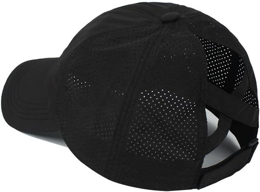 Quick Drying Ponytail Hat for Women Criss Cross Adjustable Baseball Cap UV Protection Sun Hats V1259-DP01-A-4104