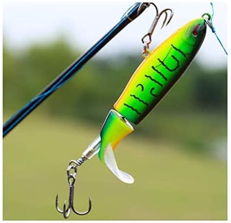 Topwater Fishing Lures Set Whopper Plopper Bass Lures with Floating Rotating Tail Fish Bait Lures Hard Bait V1259-DP01-A-4140