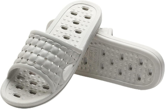 Quick Drying Shower Slippers non-slip Bathroom Slippers Drain Holes Shower Shoes for Women and Men Dorm pool V1259-DP01-A-4170