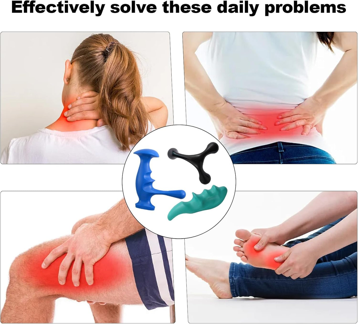 Manual Trigger Point Massage Tool and Thumb Saver for Full Body Deep Tissue Massage, Set Include 1 Green V1259-DP01-A-4195