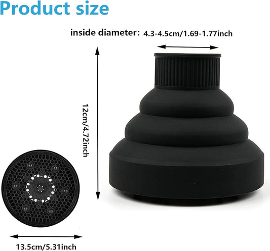 Hair Diffuser,Collapsible Hair Diffuser Portable,Diffuser Attachment for Hair Dryer,Hair Diffuser for Curly V1259-DP01-A-4234