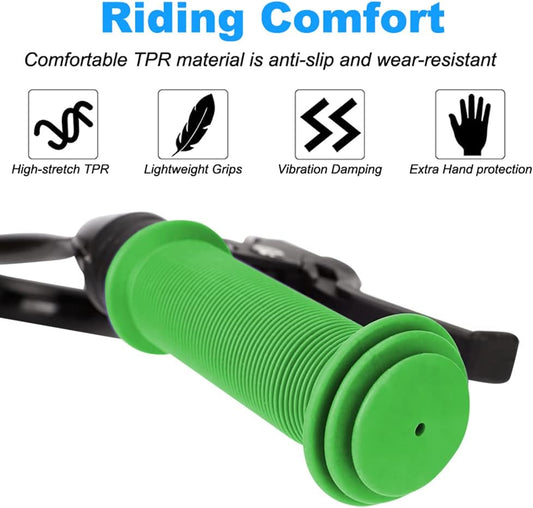 Kids Bike Grips - Kid Bicycle Grips Handlebar 22.2mm for 12"to 16"Bike with Safe Mushroom Pattern | 105mm V1259-DP01-A-4275