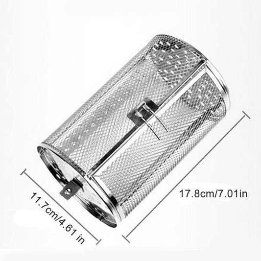 Rotisserie Basket for Oven & Grill - 360-Degree Rotating Stainless Steel with Door Opening Design, Perfect V1259-DP01-A-4292
