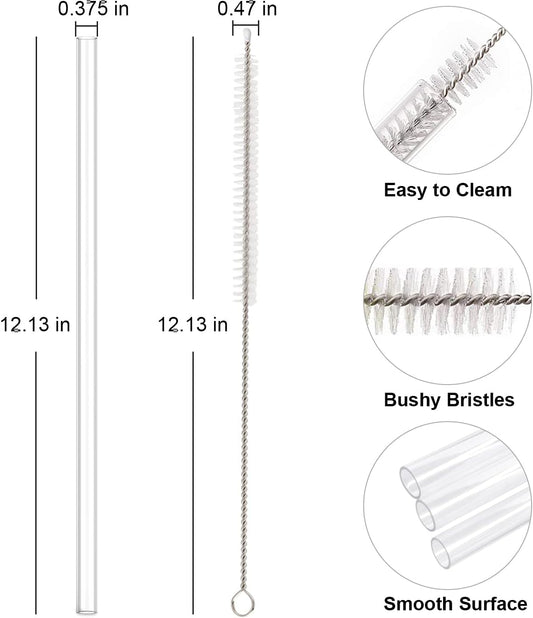 Replacement Straw Compatible with Stanley 40 oz 30 Cup Tumbler, 6 Pack Reusable Cleaning Brush, Plastic, V1259-DP01-A-4333