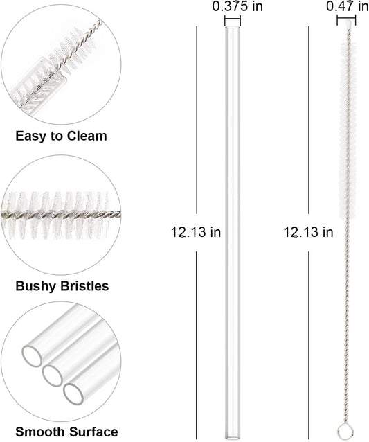 Replacement Straw Compatible with Stanley 40 oz Cup Tumbler, 6 Pack Straws Cleaning Brush for Adventure V1259-DP01-A-4336