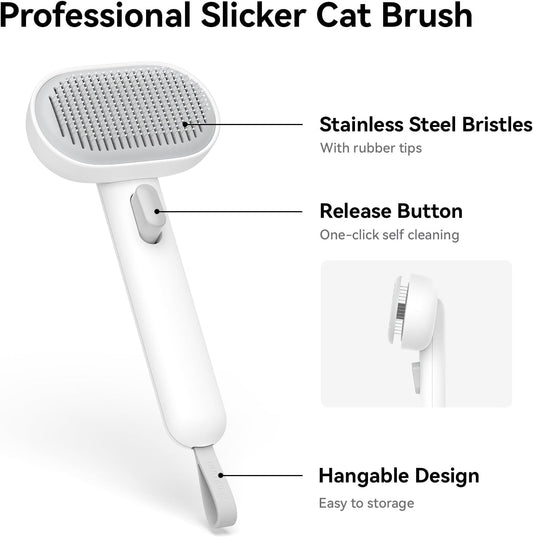 Cat Brush for Shedding, Brushes Indoor Cats, Long or Short Haired Grooming Comb Kitten Rabbit Massage Removes V1259-DP01-A-4343