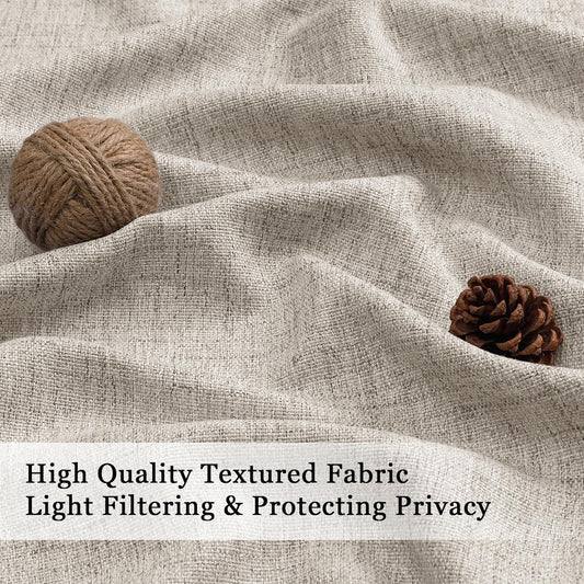 Linen Valances for Windows 1 Pcs, Light Filtering Textured Farmhouse Short Small Valance Curtains Bathroom V1259-DP01-A-4356