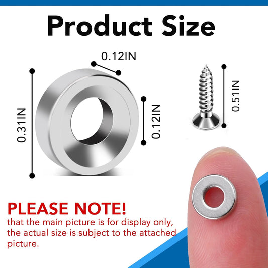 Small Round Magnets with Holes 60 Pack, Cabinet for Doors, Drawers, Rare Earth Refrigerator Magnet Fridge, V1259-DP01-A-4369