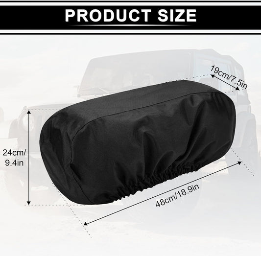 Heavy Duty 600D Waterproof Winch Cover - UV Resistant, Dust-Proof Protective for 8500-17500 lbs Electric V1259-DP01-A-4415