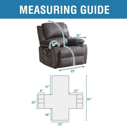 100% Waterproof Recliner Chair Cover Nonslip Stay in Place Electric Power Lift Slipcovers Fitted Standard V1259-DP01-A-4442