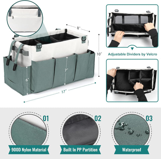 Cleaning Caddy Organizer with Handle, Wearable Bag for Supplies, Tote Shoulder and Waist Straps, Under Sink V1259-DP01-A-4588