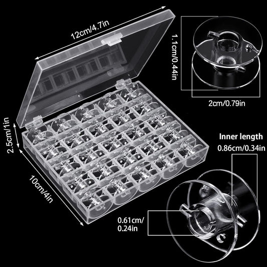 50 Pcs Bobbins, Plastic Bobbins for Brother Sewing Machine, with Bobbin Case, Sin-ger/Bro-Ther, Singer V1259-DP01-A-4661