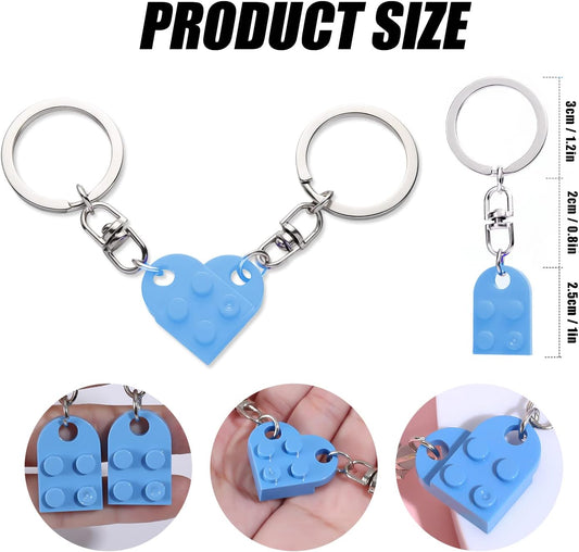 Heart Keychain Set, 2pcs Matching Couple Keychains Small Decorations for Party, Valentine's Gift Girlfriend V1259-DP01-A-4939